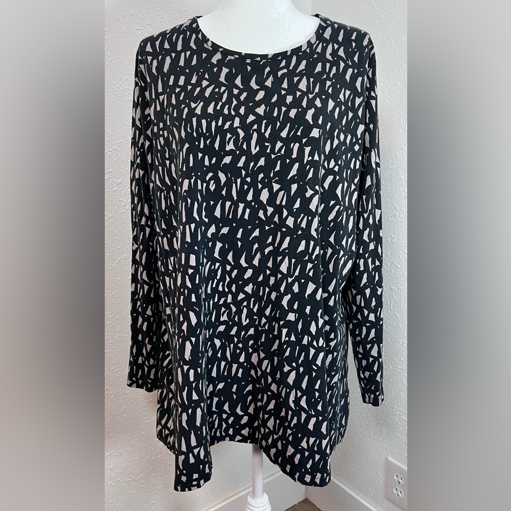 Nanso of Finland Abstract Print Tunic Top